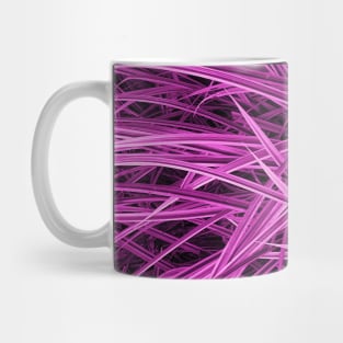 Black pink neon needles pattern - Abstract photography Mug